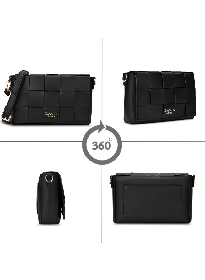 Lavie Luxe Women's Bot Elle Flap Crossbody (Black) - Image 5